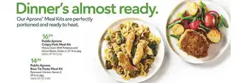 Publix Publix aprons crispy pork meal kit, publix aprons bow tie pasta meal kit offer