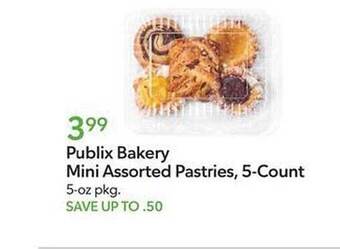 Publix Publix bakery mini assorted pastries, 5-count offer