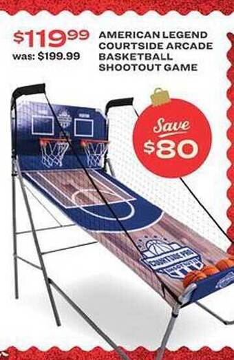 Academy American legend courtside arcade basketball shootout game offer