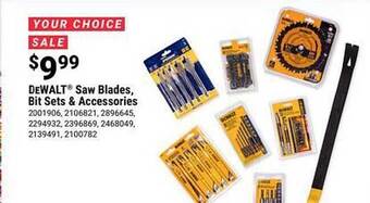 Ace Hardware Dewalt saw blades, bit sets & accessories offer
