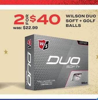 Academy Wilson duo soft + golf balls offer