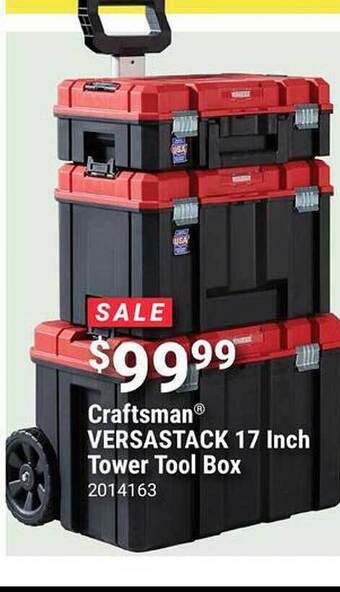 Ace Hardware Craftsman versastack 17 inch tower tool box offer