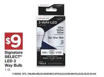 Market Street Signature select led 3 way bulb offer