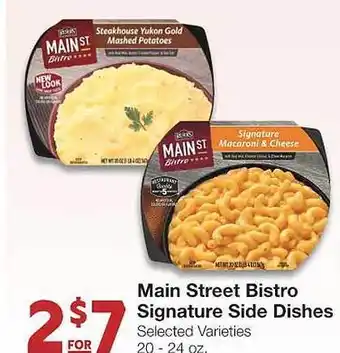 Market Street Main street bistro signature side dishes offer