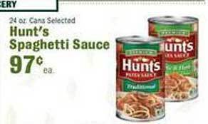 Robert Fresh Market Hunt's spaghetti sauce offer