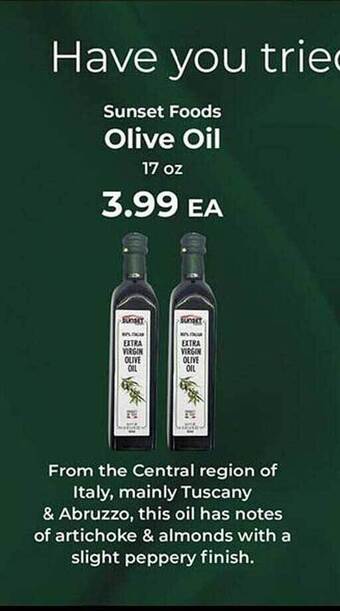 Sunset Foods Sunset foods olive oil offer