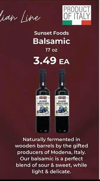Sunset Foods Sunset foods balsamic offer