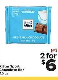 Weis Markets Ritter sport chocolate bar offer