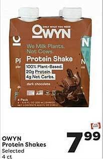 Weis Markets Owyn protein shakes offer