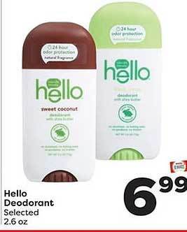 Weis Markets Hello deodorant offer