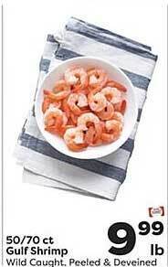 Weis Markets 50-70 ct gulf shrimp offer