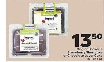 Weis Markets Original cakerie strawberry shortcake or chocolate layer cake offer