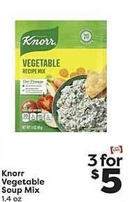 Weis Markets Knorr vegetable soup mix offer