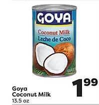 Weis Markets Goya coconut milk offer