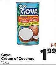Weis Markets Goya cream of coconut offer