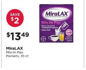 Good Neighbor Pharmacy Miralax mix-in pax packets offer
