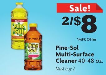 Family Dollar Pine-sol multi-surface cleaner offer