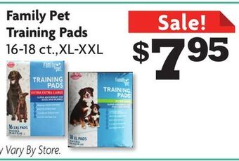 Family Dollar Family pet training pads offer