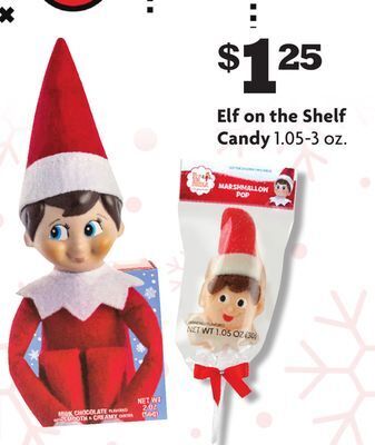 Family Dollar Elf on the shelf candy offer