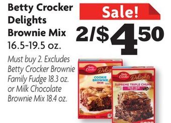 Family Dollar Betty crocker delights brownie mix offer