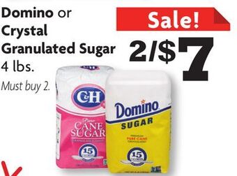 Family Dollar Domino or crystal granulated sugar offer