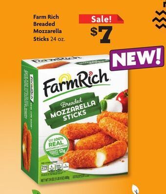 Family Dollar Farm rich breaded mozzarella sticks offer