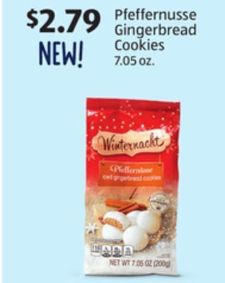 Aldi Pfeffernusse gingerbread cookies offer