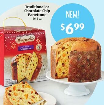 Aldi Traditional or chocolate chip panettone offer