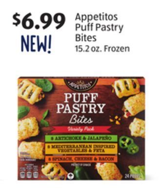 Aldi Appetitos puff pastry bites offer