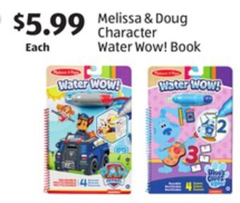 Aldi Melissa & doug character water wow! book offer
