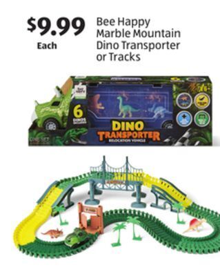 Aldi Bee happy marble mountain dino transporter or tracks offer