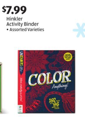Aldi Hinkler activity binder offer