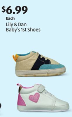 Aldi Lily & dan baby's 1st shoes offer