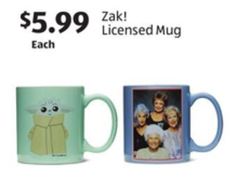 Aldi Zak! licensed mug offer