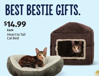 Aldi Heart to tail cat bed offer
