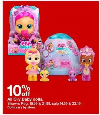 Target All cry baby dolls offer