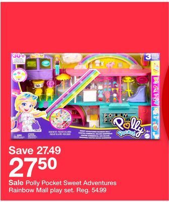 Target Polly pocket sweet adventures rainbow mall play set offer