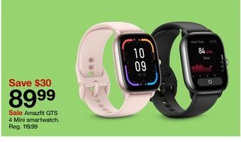 Target Amazfit gts 4 mini smartwatch offer