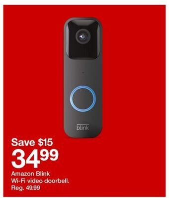 Target Amazon blink wi-fi video doorbell offer