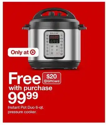 Target Instant pot duo 6-qt. pressure cooker offer