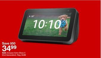 Target Amazon echo show 5 (2nd generation) offer
