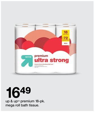 Target Up & up™ premium 18-pk. mega roll bath tissue offer