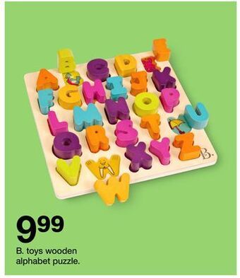 Target Toys wooden alphabet puzzle offer
