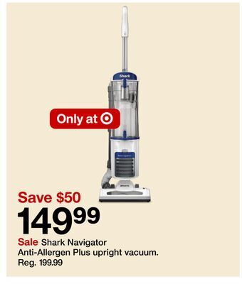 Target Shark navigator anti-allergen plus upright vacuum offer