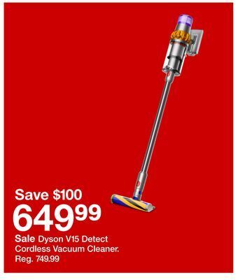 Target Dyson v15 detect cordless vacuum cleaner offer