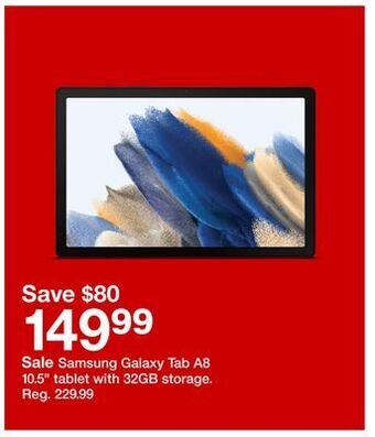 Target Samsung galaxy tab a8 10.5" tablet with 32gb storage offer