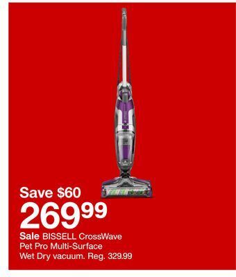 Target Bissell crosswave pet pro multi-surface wet dry vacuum offer