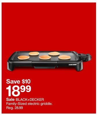 Target Black+decker family-sized electric griddle offer