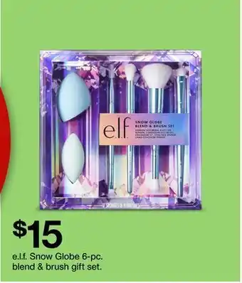 Target E.l.f. snow globe 6-pc. blend & brush gift set. offer