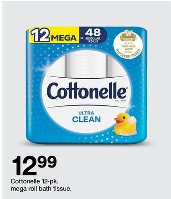 Target Cottonelle 12-pk. mega roll bath tissue offer